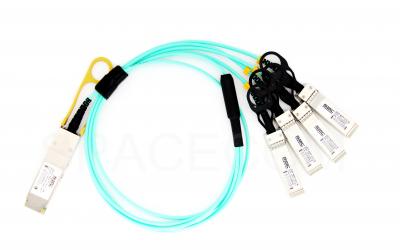 SPACECOM  40Gb/s QSFP+ 至 4xSFP+ AOC光纜